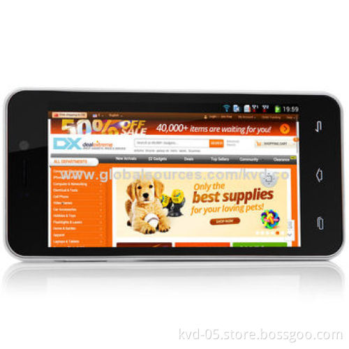 smartphone with Android 4.4, Quad-core 1.3GHz, 4.5-inch QHD IPS, 13.MP/8.0MP Camera